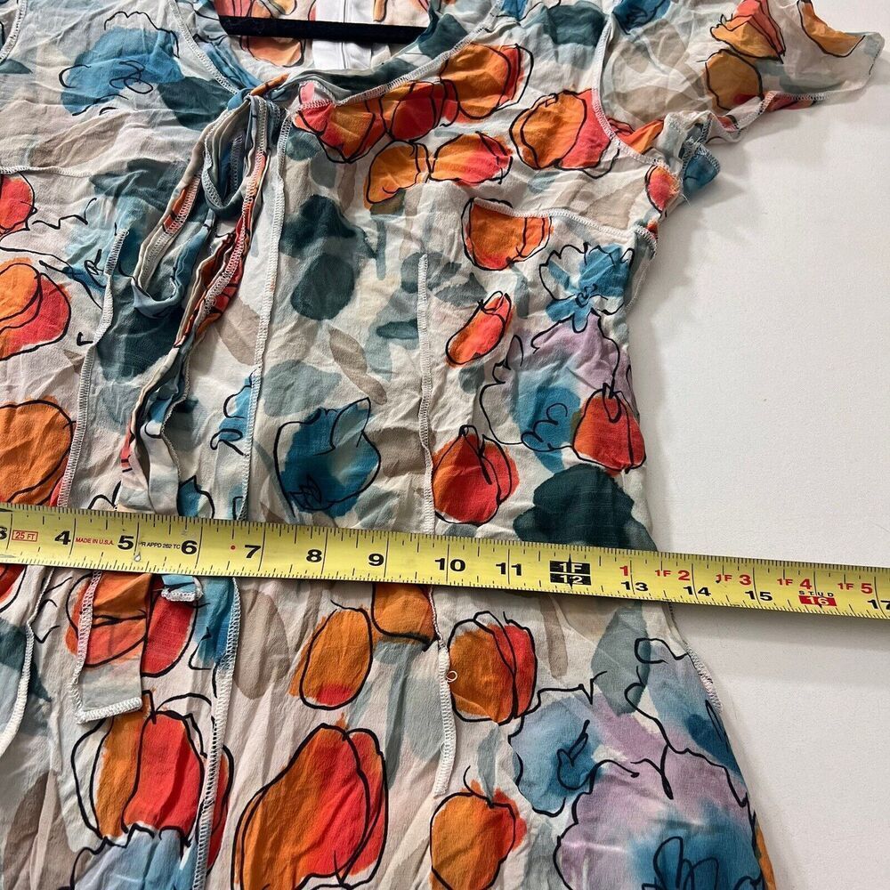 Dolce & Gabbana Jumpsuit‎ Women’s 6 Silk Wide Leg Majolica Water Color Print - Picture 8 of 10